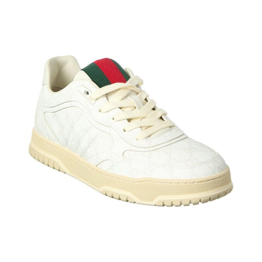 Gucci Leather-Trim Sneaker, White - Picture 1 of 5